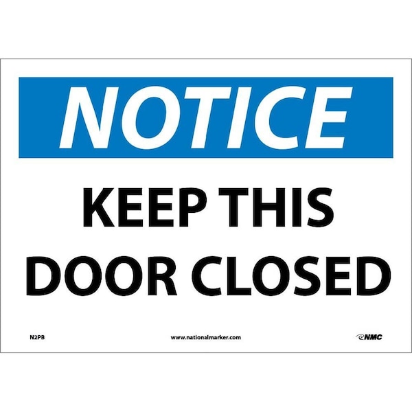 Nmc Notice Keep This Door Closed Sign, N2PB N2PB - main