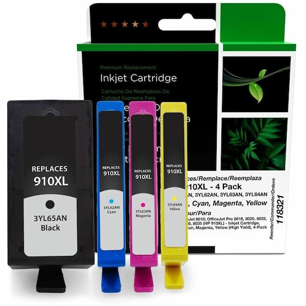 Clover Imaging Group Imaging Remanufactured High Yield Black, Cyan, Magenta, Yellow Ink Cartridges 118321 - main