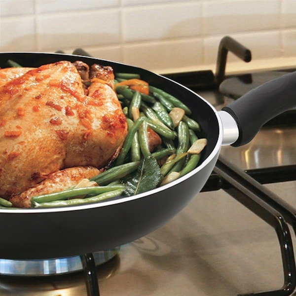 Ybm Home 8 in. Dia. x 2.5 in. Home Non-Stick Classic Non Stick Frying Pan, Black ot11vc - main