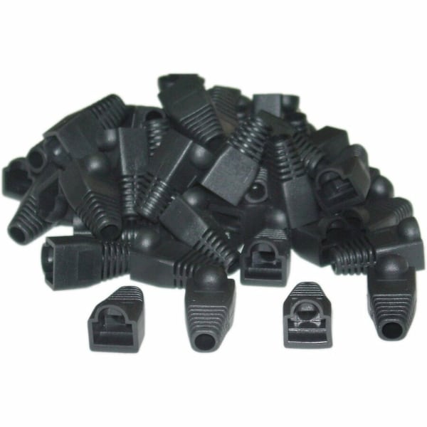 Cable Wholesale RJ45 Strain Relief Boots- Black, 50PK SR-8P8C-BK - main