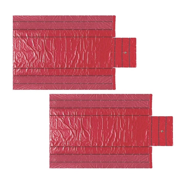 Mytee Products 20 ft x 27 ft Red Lumber Tarp for Heavy Duty Truck Cargo - 14 Oz Vinyl 6 ft Drop, 2PK LT6FT-AB-REDx2 - main