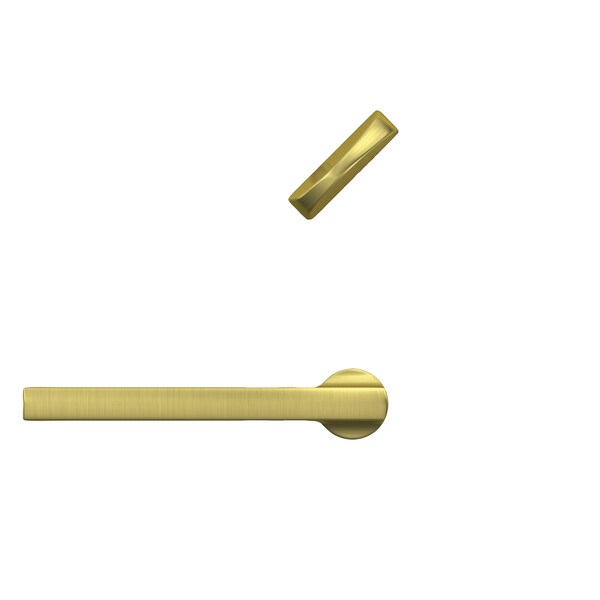 Schlage Residential Latitude Lever Interior Active Trim with 12326 Latch and 10269 Strikes Satin Brass Finish F59LAT608 - main