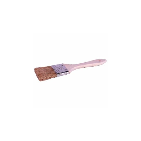 Weiler Economy Chip and Oil Brush, 4 in W x 2 in Trim x 3/8 in Thick, White Chinese Bristles, Wood, 10PK 804-40076 - main