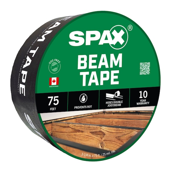 Spax 3 1/4 in x 75 ft Waterproof Flashing Tape for Beams Joist Ledger Wood Deck Window Tape 5100007193081 - main