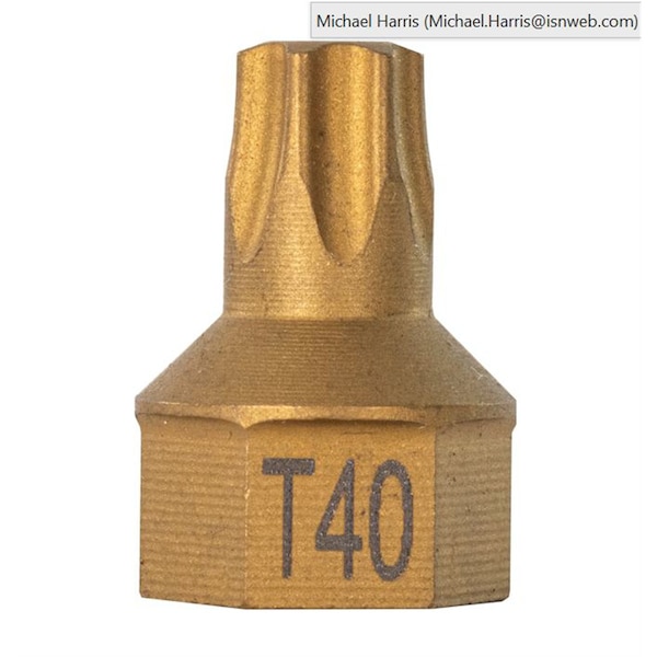 Mayhew T40 Torx Dual Drive Bit, 7/16 In. Drive, 1EA 16116 - main
