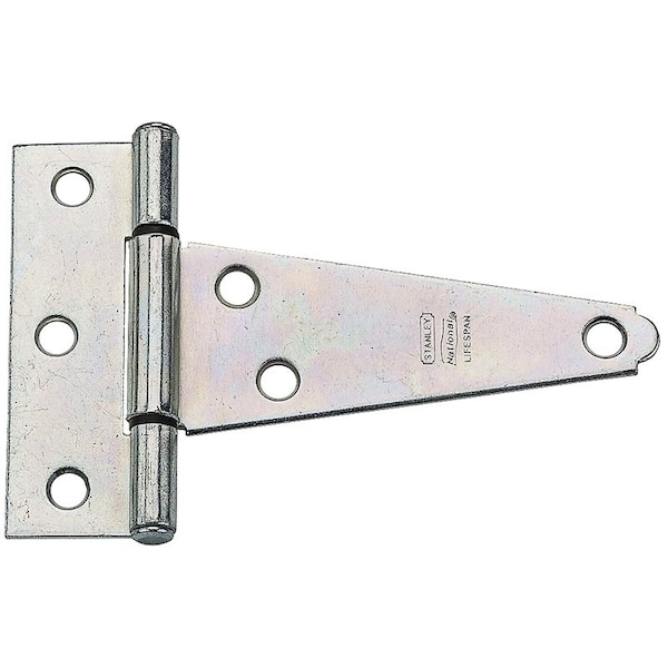 National Hardware T-Hinge, 3.3 in W Frame Leaf, 1.127 in H Frame Leaf, Steel, Zinc, Tight Pin, 23 lb, 2PK N129-031 - main