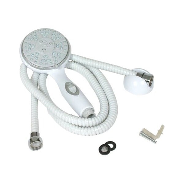 Camco SHOWER HEAD KIT-WHITE W/ON/OFF INCLUDES HOSE, HEAD, MOUNT&HRDW 43714 - main