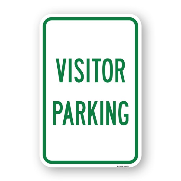 Signmission Visitor Parking, Heavy-Gauge Aluminum Rust Proof Parking Sign, 18" x 24", A-1824-24689 A-1824-24689 - main