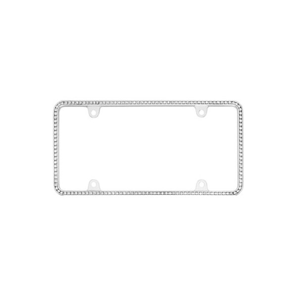 Cruiser Accessories 18130 Diamondesque License Plate Frame; Chrome And Clear 18130 - main