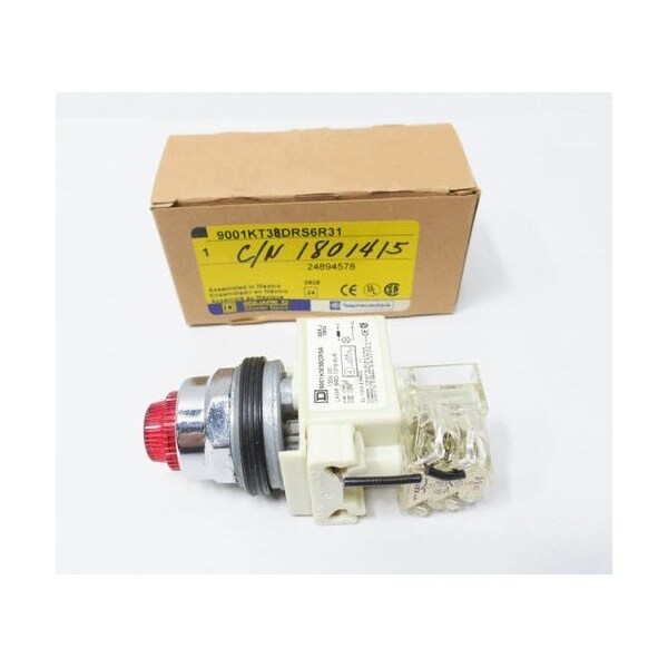 Square D RED 135V-DC PILOT LIGHT 9001KT38DRS6R31 - main