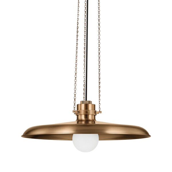Troy Lighting Rainhill 1 Light Pendant 24 In. Patina Brass F3224-PBR - main