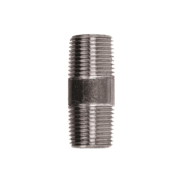Stz Industries 1/2 in. MIP each X 1/2 in. D MIP Black Steel 2 in. L Nipple 300UP12X2 - main