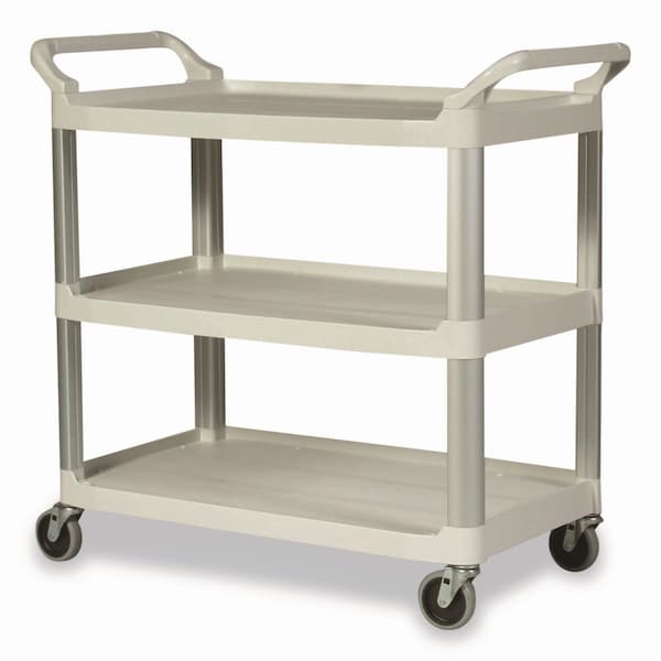Rubbermaid Commercial Plastic, 300 lb Load Capacity, 3 Shelves, 40.63" W FG409100OWHT - main
