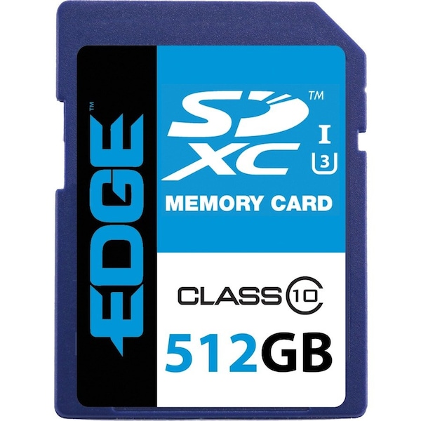 Edge Memory EDGE 512 GB Class 10/UHS-I (U3) SDXC - Lifetime Warranty PE248734 - main