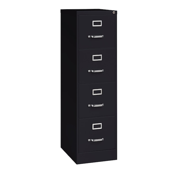 Hirsh 15" W 4 Drawer Vertical File Cabinet, Black, Letter 17892 - main