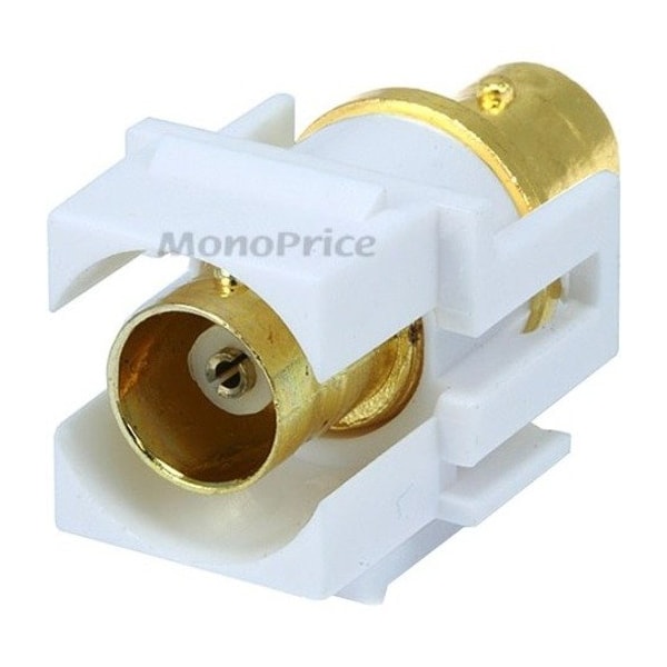 Monoprice Keystone Jack, Modular Bnc, White 6540 - main