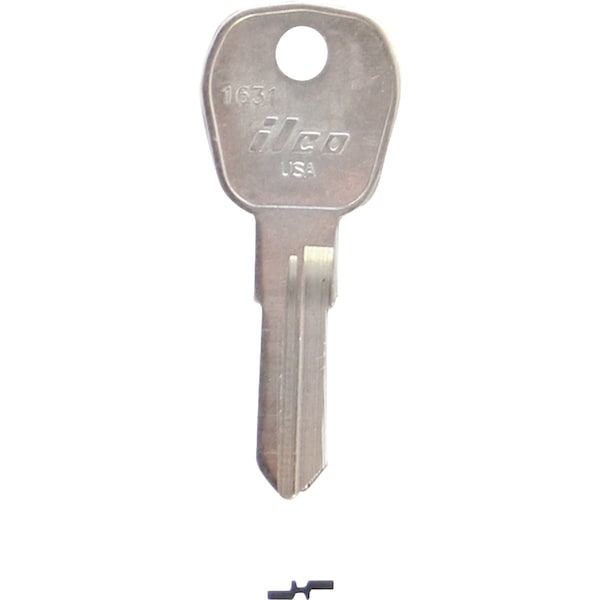 Ilco Nickel Plated Cam Lock Key 1631, 10PK IAA00019330 - main