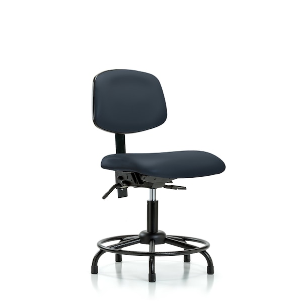 Blue Ridge Ergonomics Desk Chair Desk Chair, Vinyl, Chrome AA Casters, Port, No Arms, 18" to 23" Height, Vinyl BR-VDHCH-RT-T1-A0-RG-8582 - main