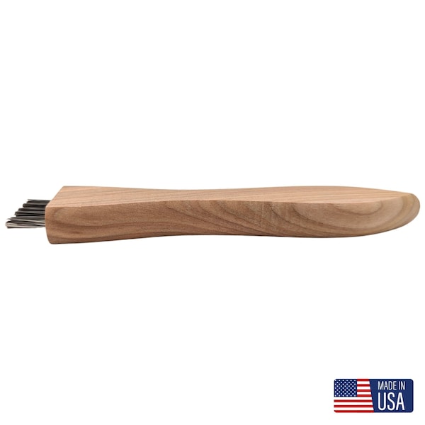 Gornell Brush Upright Typewriter Utility Brush - Wood Handle, 1 Row Stainless Steel 8168-SS-1 - main