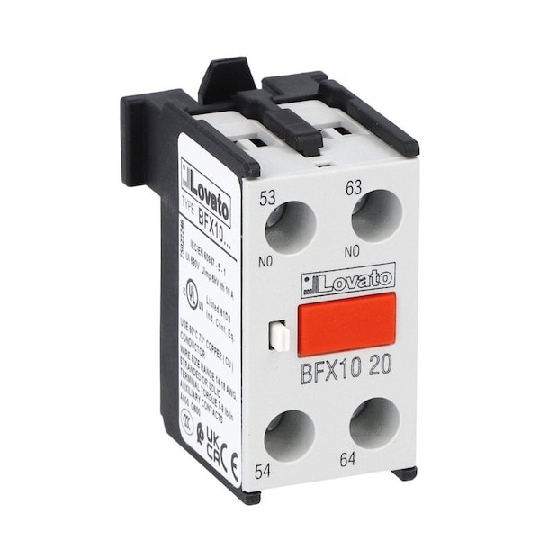 Lovato 2No Front Mount Aux Contact, 5PK BFX1020 - main