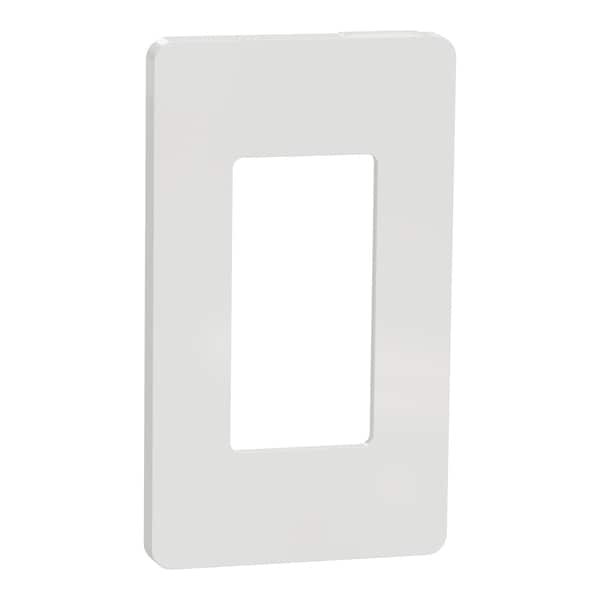 Square D Cover Frame, X Series, 1 Gang, Screwless, Number of Gangs: 1 Plastic, Matte Finish, White SQWP141001WH - main
