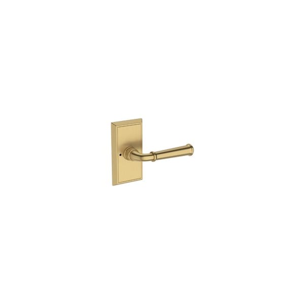 Baldwin Residential Door Levers Privacy Right Hand Lifetime Satin Brass PVDUNHFR044 - main