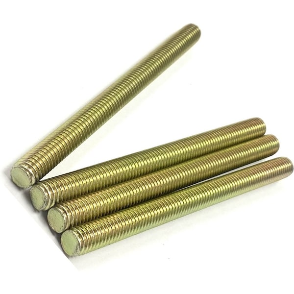Zmg Fasteners Plus 1/4 - 20 X 1" FULLY THREADED STRAIGHT ROD SAE GR 8 J429 ZINC TRIVALENT YELLOW 2045932 - main
