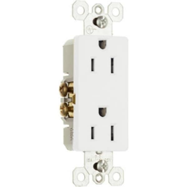 Legrand Straight Blade Receptacle, 5-15R, 15 A, 125V AC, 2 Pole, 3 Wire, Grounded 885WCC21 - main