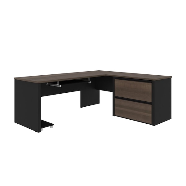 Bestar Connexion L-Shaped Workstation, Antigua/Black 93862-000052 - main