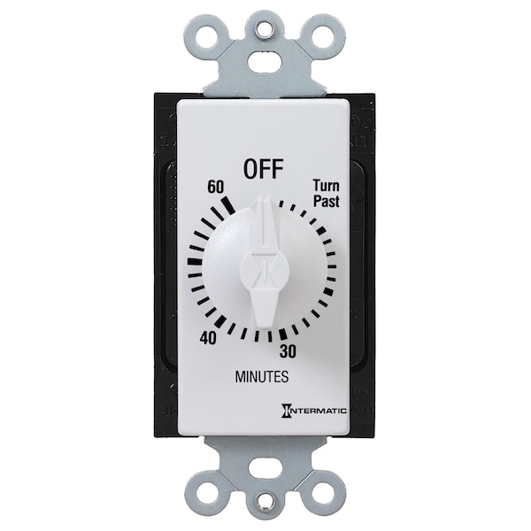 Intermatic Spring Wound Timer, 125-277V, 50/60Hz, SPST, 60Min, White FD60MWC - main