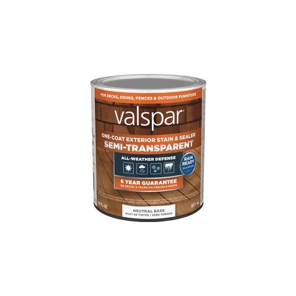 Valspar Semi-Transparent Deck Stain Neutral Tint Base 1 Qt. VL1028085-14 - main