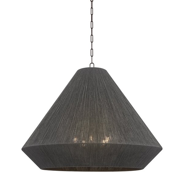 Troy Lighting 1 Light Gustavo Pendant Patina Brass/Off-White F2628-PBR/OW - main