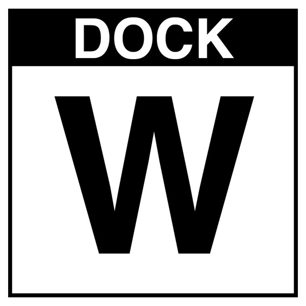 5S Supplies Loading Dock W Sign - ALM - 12in x 12in DOCKW-ALM-1212 - main