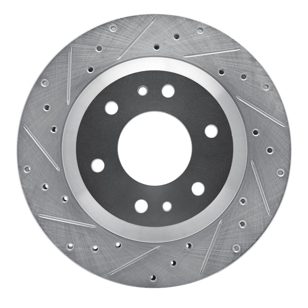 Dynamic Friction Co DFC Brake Rotor - Drilled and Slotted - Silver 631-48044L - main