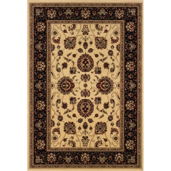 Sphinx By Oriental Weavers Oriental Weavers Ariana 130/7 8' Round Round - Ivory/ Black-Polypropylene A130/7240240ST - main