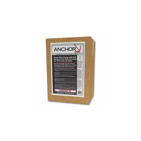 Anchor Brand Oil-Based Sanded Floor Sweeping Compound, Green, 50 LB/BX, 50PK 103-FLOORSWEEP-GR - main