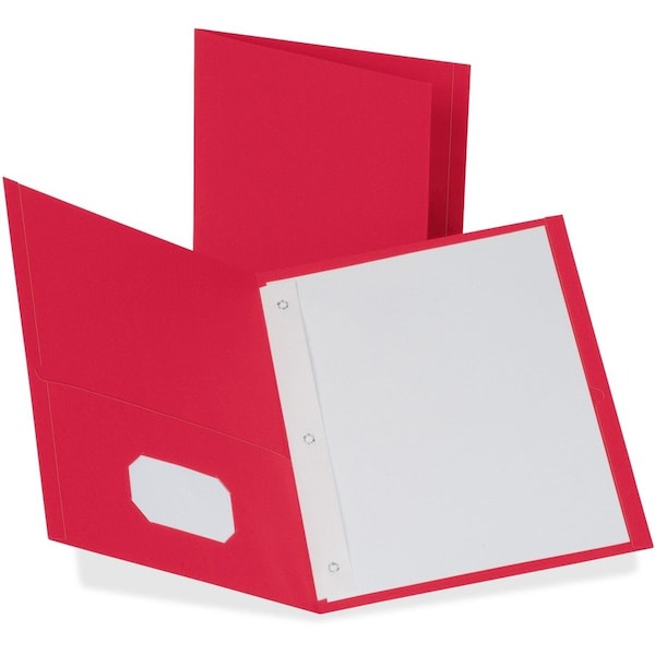 Oxford Twin Pocket Folders with Fasteners, Letter Size, Red, 25PK 57711 - main