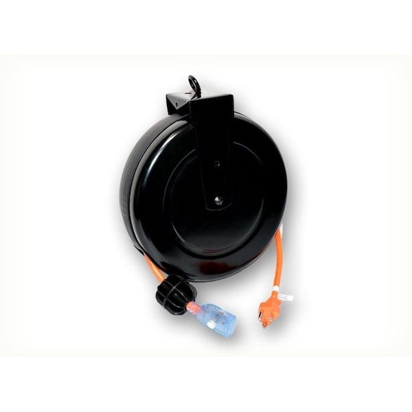 Quail Electronics 25' RETR REEL 14/3 SJTW ORG 5-15P TO 5-15RQLC W/ GREEN LED QL1000-25ORG - main