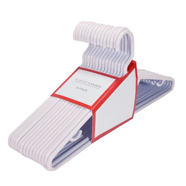 Rdi Hangers Plastic 17 White 60cs, 60PK HG-PL-WHT-2208 - main
