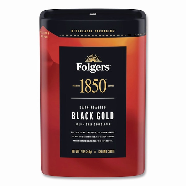 1850 Black Gold Roast Ground Coffee, 12 oz Canister 2550012722 - main