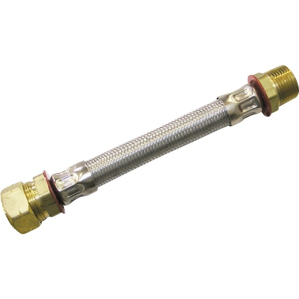 Do It Best ProLine 3/4'' MIP x 7/8'' COMP x 18'' Braided Stainless Steel Water Heater Connector 496-234 - main