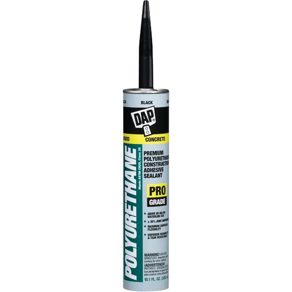 Dap 10.1 Oz. Premium Polyurethane Construction Adhesive Sealant Black 7079818816 - main