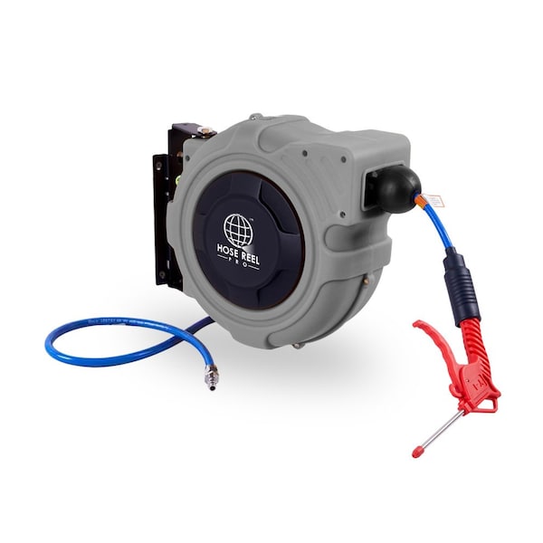 Queue Solutions Air Hose Reel, Gray, 30 ft AHR-1/4-GY-30 - main