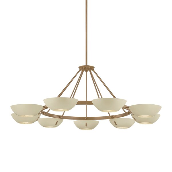 Troy Lighting 12 Light Sonny Chandelier Bronze Leaf F2842-BRL - main