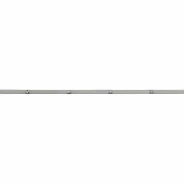 Hubbell Wiring Device-Kellems Metal PlugTrak, 20A 125V, 1 Circuit, 4 Receptacle, 6' Length, Gray HBL24GB618GY - main