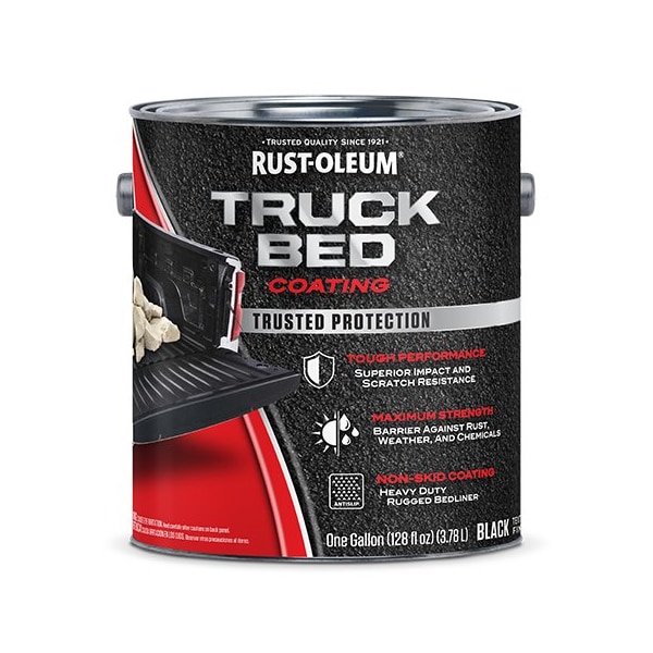 Rust-Oleum Truck Bed Coating, Black, Water Base, 1 gal 342669 - main