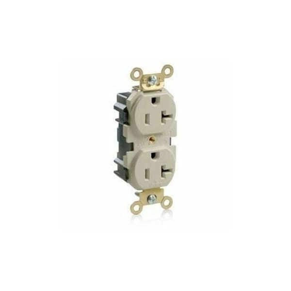 Leviton Lev-Lok Industrial Grade Duplex Receptacle, 20 Amp, 125 Volt M5362-I - main
