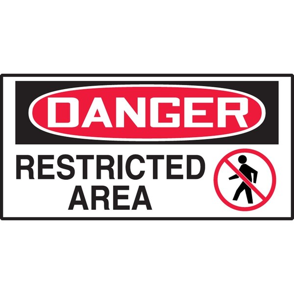 Accuform OSHA DANGER SAFETY LABEL RESTRICTED LADM003VSP - main