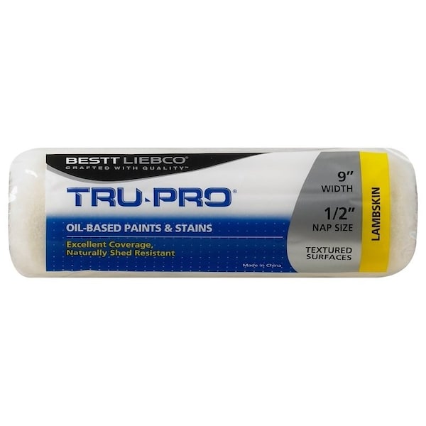 Tru-Pro 578110900 Roller Cover, 12 in Thick Nap, 9 in L, Lambskin Cover 559110900 - main