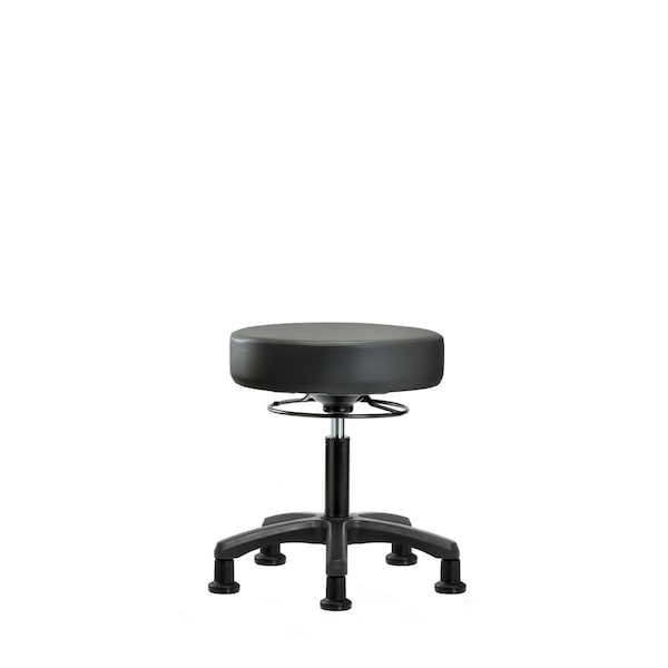 Blue Ridge Ergonomics Vinyl Mini-Stool, Desk, Glides, Carbon BR-VDHMS-RG-RG-8823 - main